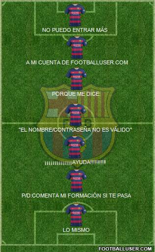 F.C. Barcelona Formation 2016