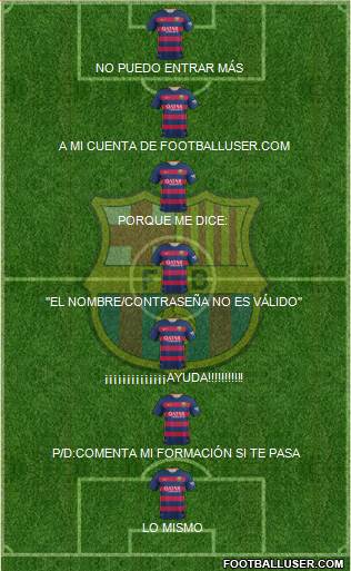 F.C. Barcelona Formation 2016