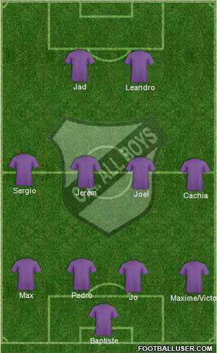 All Boys Formation 2016