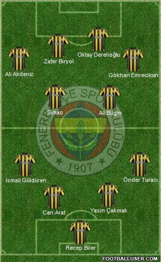Fenerbahçe SK Formation 2016