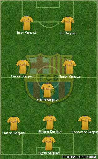 F.C. Barcelona Formation 2016