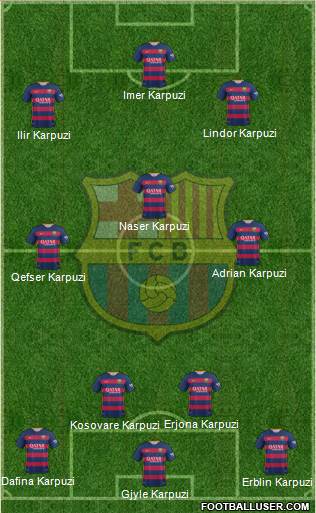 F.C. Barcelona Formation 2016
