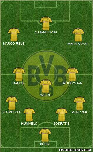 Borussia Dortmund Formation 2016