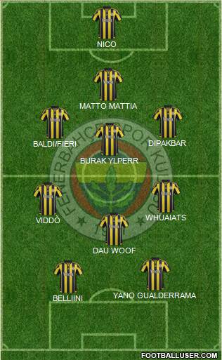 Fenerbahçe SK Formation 2016