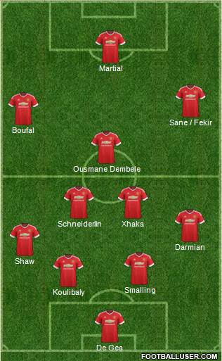 Manchester United Formation 2016