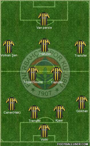 Fenerbahçe SK Formation 2016