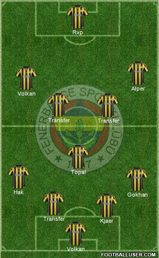 Fenerbahçe SK Formation 2016