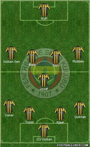Fenerbahçe SK Formation 2016