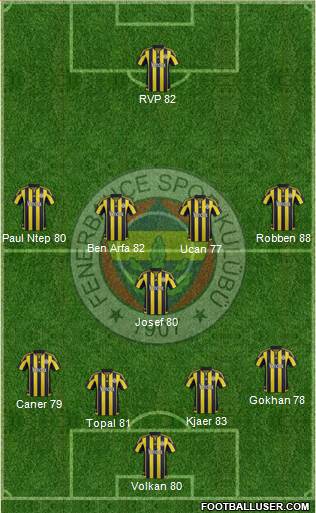 Fenerbahçe SK Formation 2016