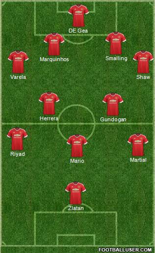 Manchester United Formation 2016