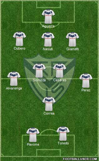 Vélez Sarsfield Formation 2016