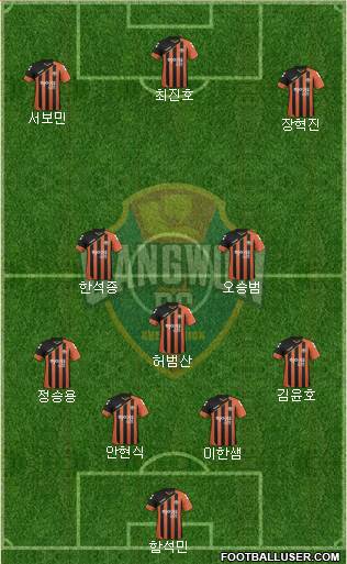 Gangwon FC Formation 2016
