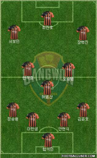 Gangwon FC Formation 2016