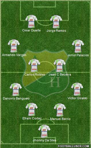 CD Atlético Huila Formation 2016