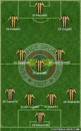 Fenerbahçe SK Formation 2016