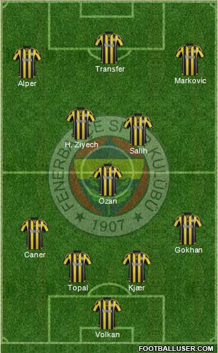 Fenerbahçe SK Formation 2016