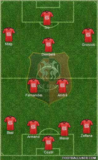 Stade Rennais Football Club Formation 2016