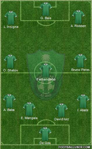 Al-Ahli (KSA) 4-3-2-1 football formation