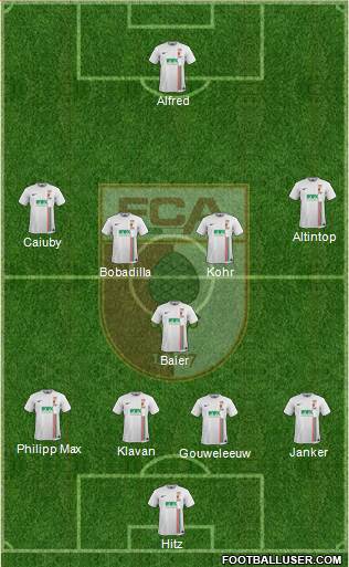 FC Augsburg Formation 2016