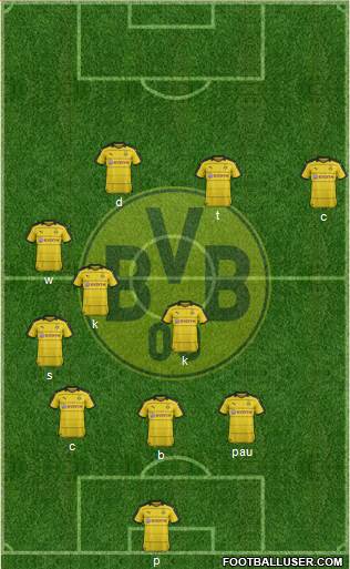 Borussia Dortmund Formation 2016