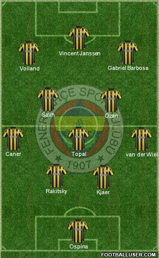 Fenerbahçe SK Formation 2016