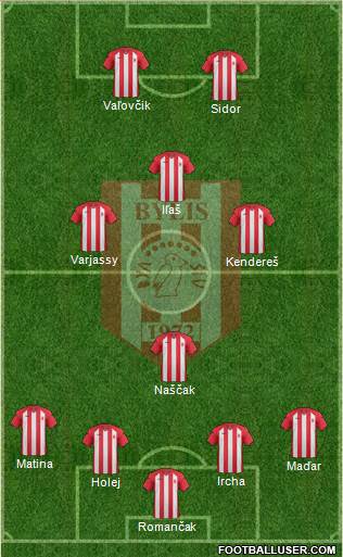 KS Bylis Ballsh 4-1-3-2 football formation