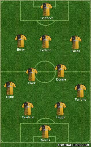 Cambridge United Formation 2016
