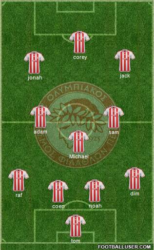 Olympiakos SF Piraeus Formation 2016