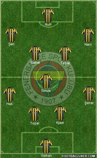 Fenerbahçe SK Formation 2016