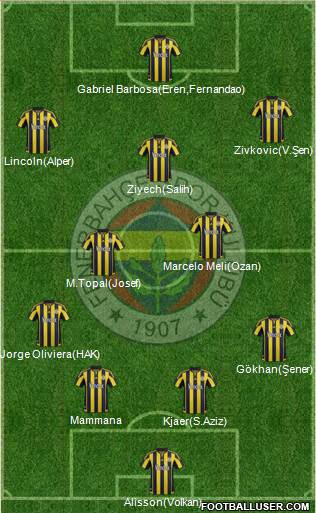 Fenerbahçe SK Formation 2016