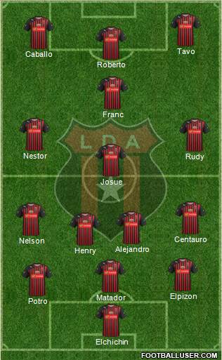 Liga Deportiva Alajuelense football formation