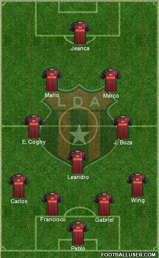 Liga Deportiva Alajuelense football formation