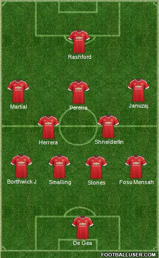 Manchester United Formation 2016