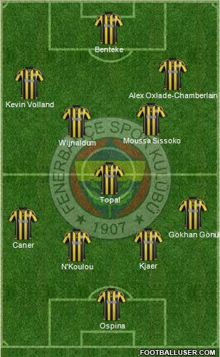 Fenerbahçe SK Formation 2016