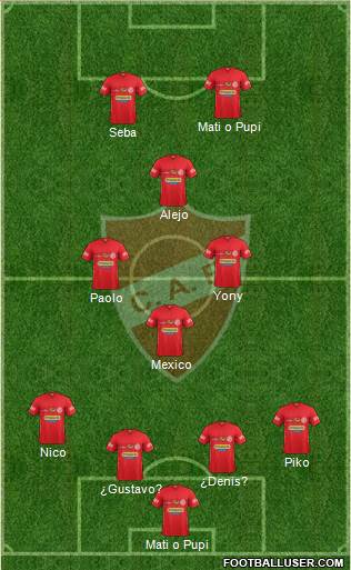 Club Atlético Rentistas Formation 2016
