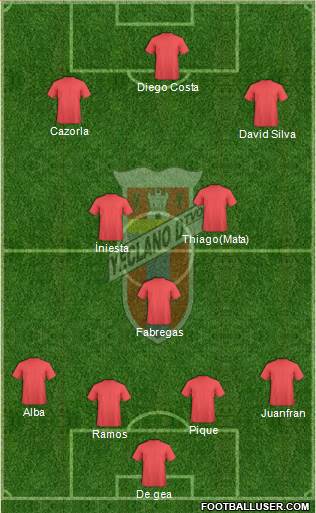 Yeclano Deportivo Formation 2016