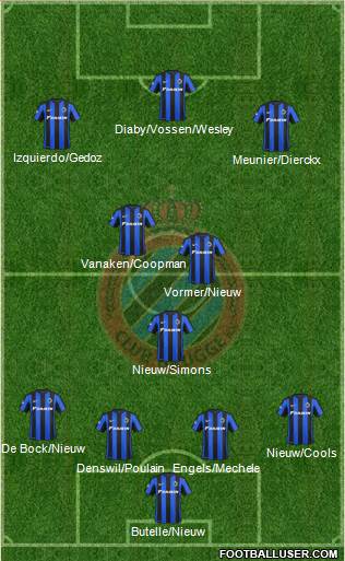 Club Brugge KV Formation 2016