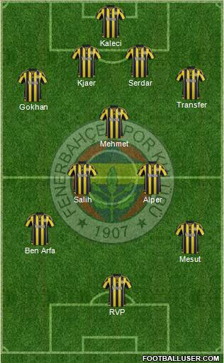 Fenerbahçe SK Formation 2016