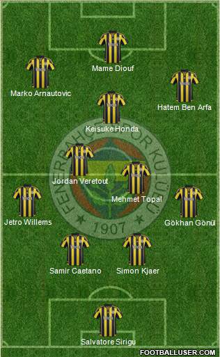 Fenerbahçe SK Formation 2016