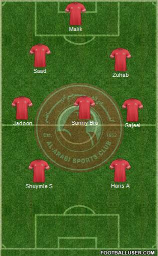 Al-Arabi Sports Club (QAT) 4-3-3 football formation