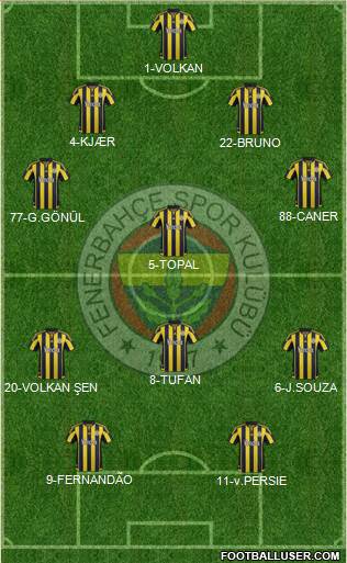 Fenerbahçe SK Formation 2016