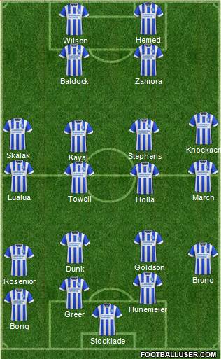 Brighton and Hove Albion Formation 2016