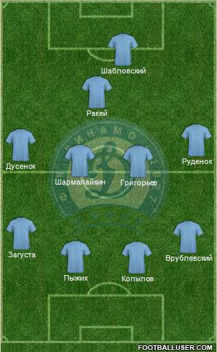 Dinamo Minsk 4-4-1-1 football formation