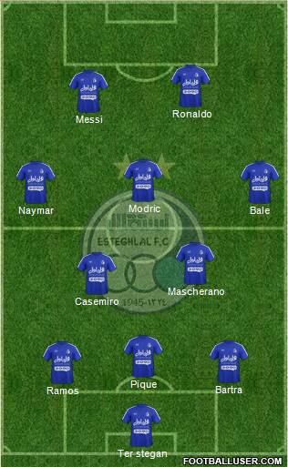 Esteghlal Tehran Formation 2016