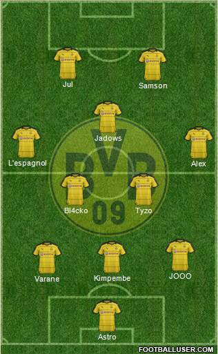 Borussia Dortmund Formation 2016