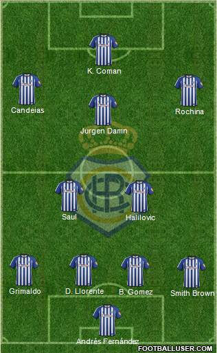 R.C. Recreativo de Huelva S.A.D. 4-2-3-1 football formation