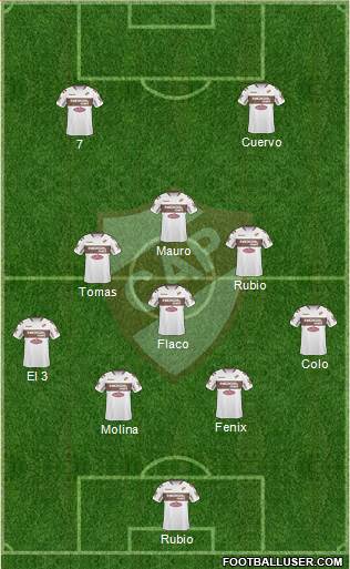 Platense football formation