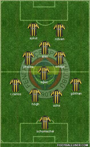 Fenerbahçe SK Formation 2016