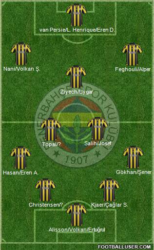 Fenerbahçe SK Formation 2016
