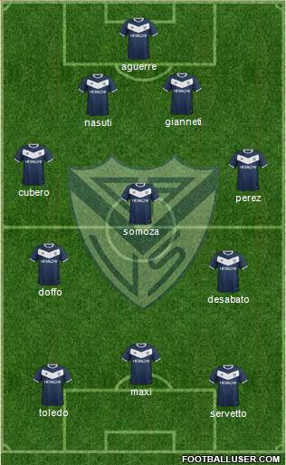 Vélez Sarsfield Formation 2016